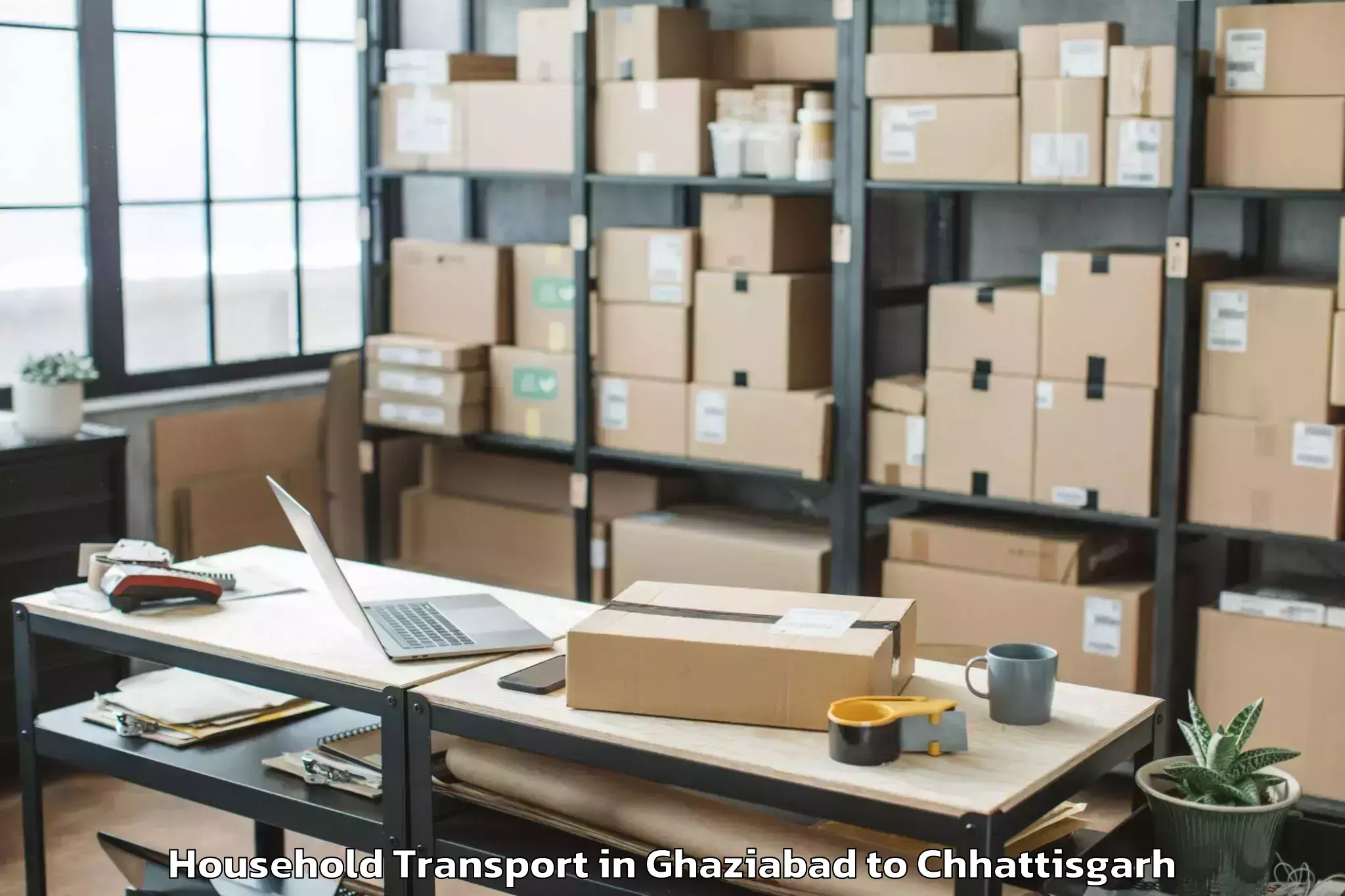 Ghaziabad to Durg Household Transport Booking